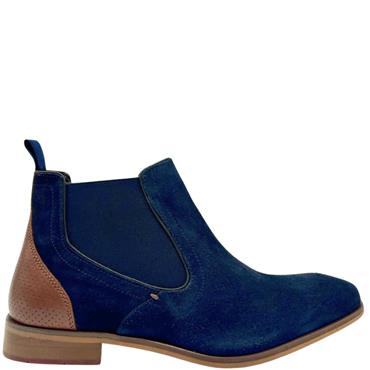 POD GTS GUSSET ANKLE BOOT - NAVY TAN